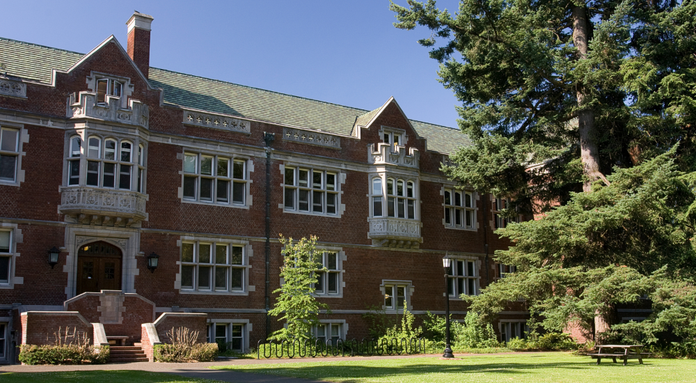 Exterior view of the front of a post-secondary institution