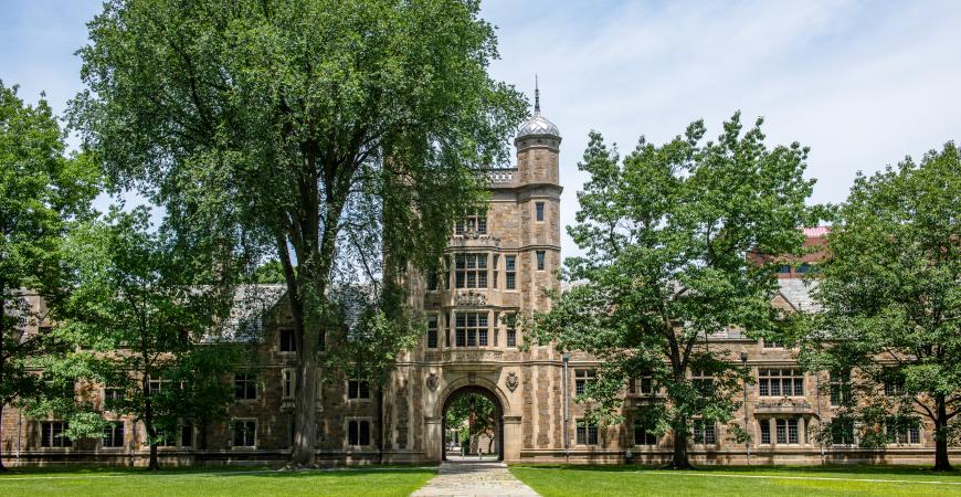 Exterior view of the front of a post-secondary institution