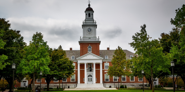 Exterior view of the front of a post-secondary institution