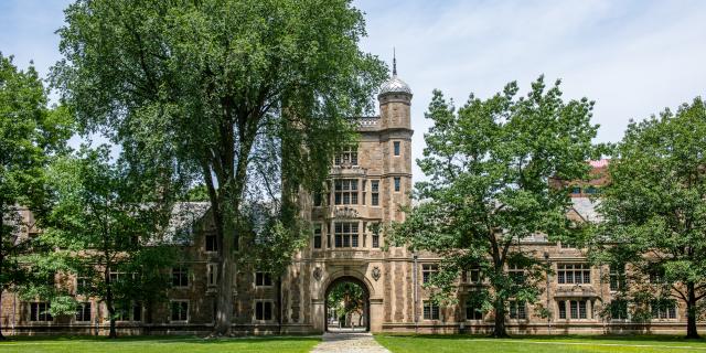 Exterior view of the front of a post-secondary institution